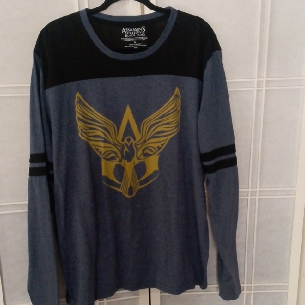 Assassin's Creed Blue and Black Long Sleeve Shirt